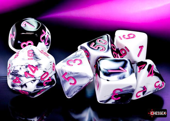 CHX26469 - Gemini Black-White/pink Polyhedral
