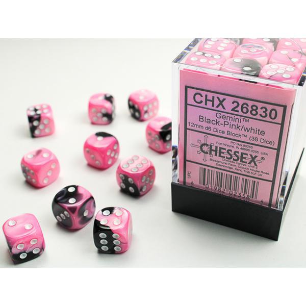 CHX26830 - Gemini: Black-Pink/White 12mm