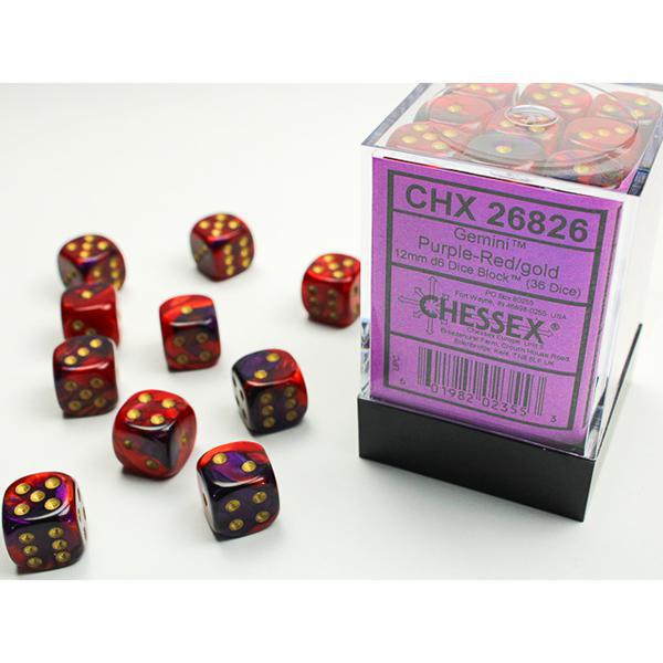 CHX26826 - Gemini: Purple-Red/Gold 12mm