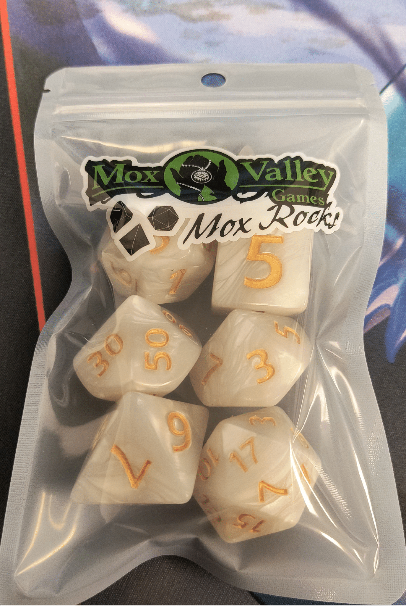 White Large 7-Set Dice