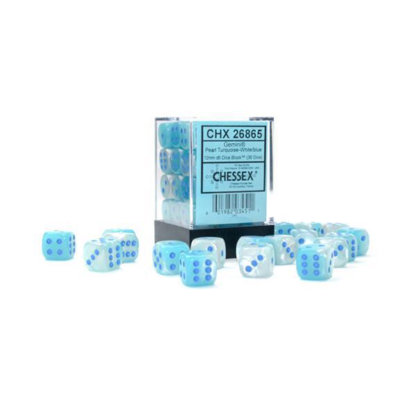 CHX26865 - Gemini Luminary: Pearl Turquoise-White/Blue 12mm