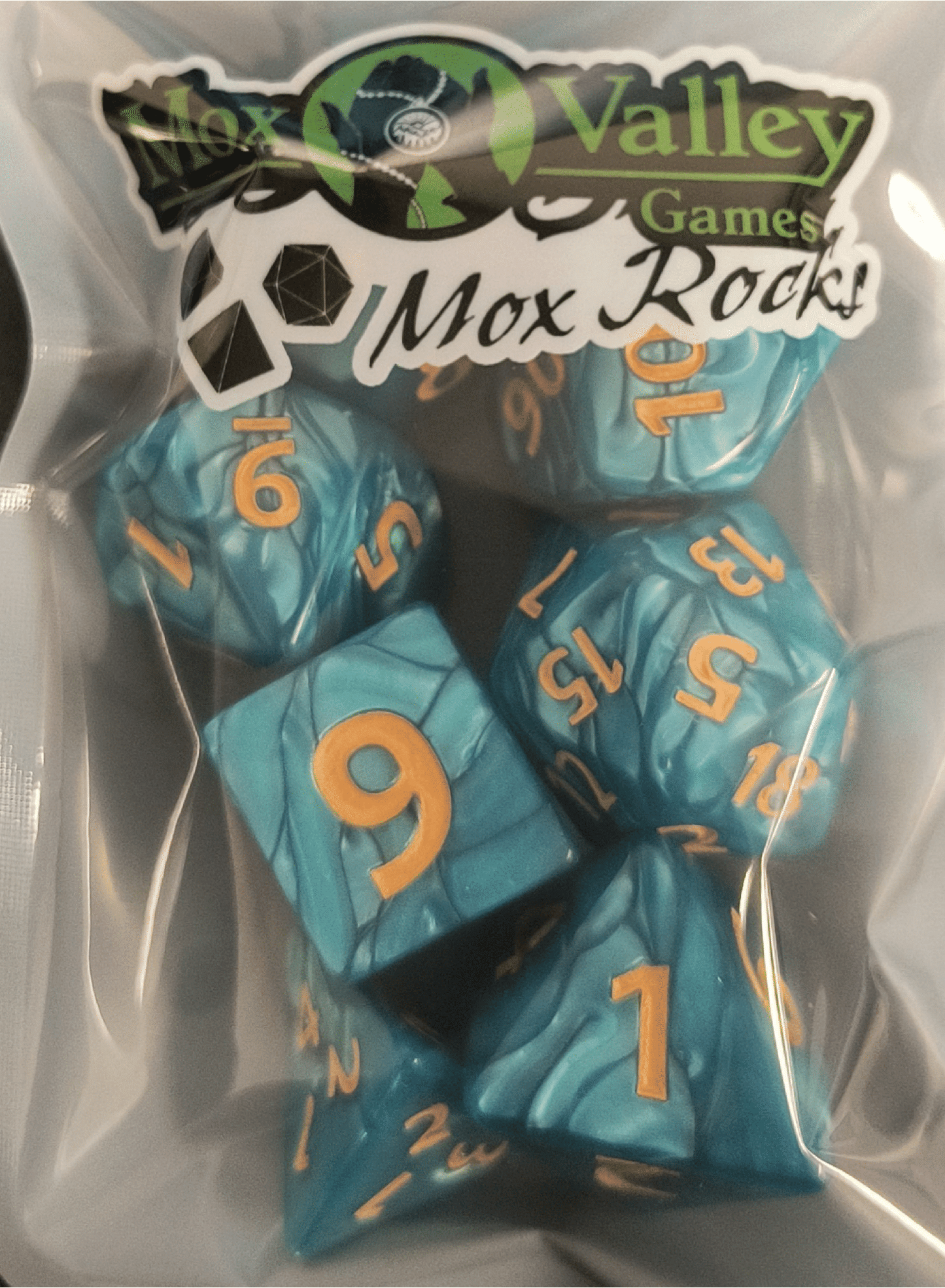 Blue Large 7-Set Dice