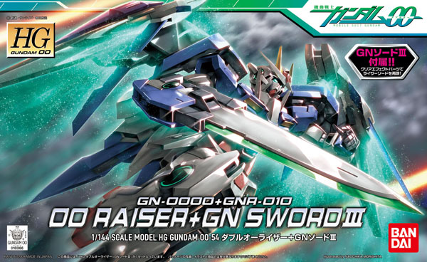 1/144 HG00 #54 GN-0000+GNR-010 00 Raiser + GN Sword lll