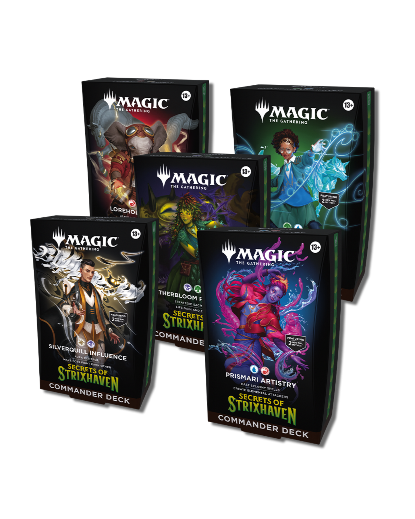 (Pre-Order) MTG: Secrets of Strixhaven Commander Deck (Set of 5) (In-Store)