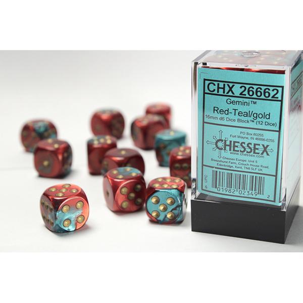 CHX26662 - Gemini: Red-Teal/Gold 16mm