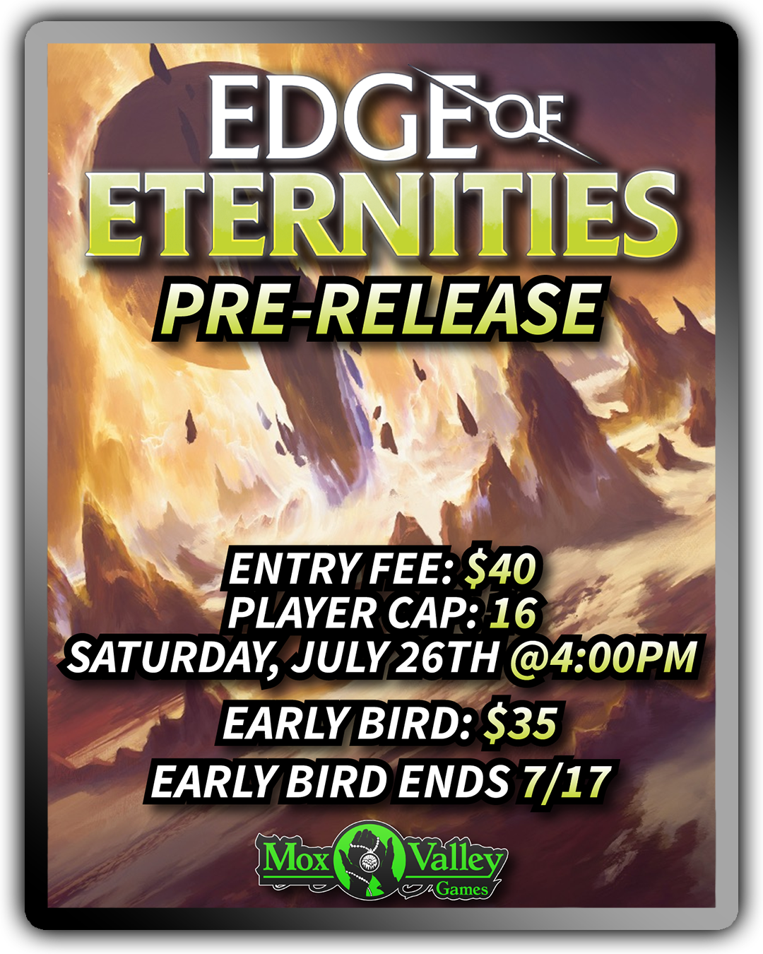 Edge of Eternities Pre-Release 7/26