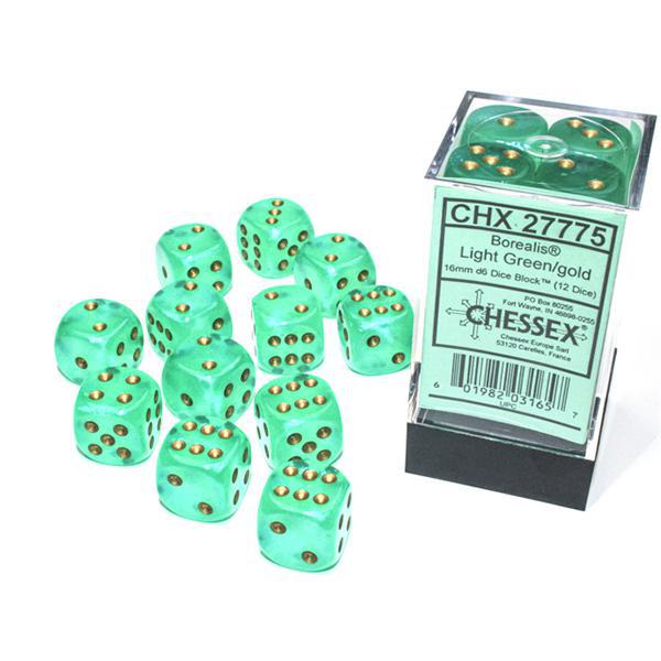 CHX27775 - Borealis Luminary: Light Green/Gold 16mm