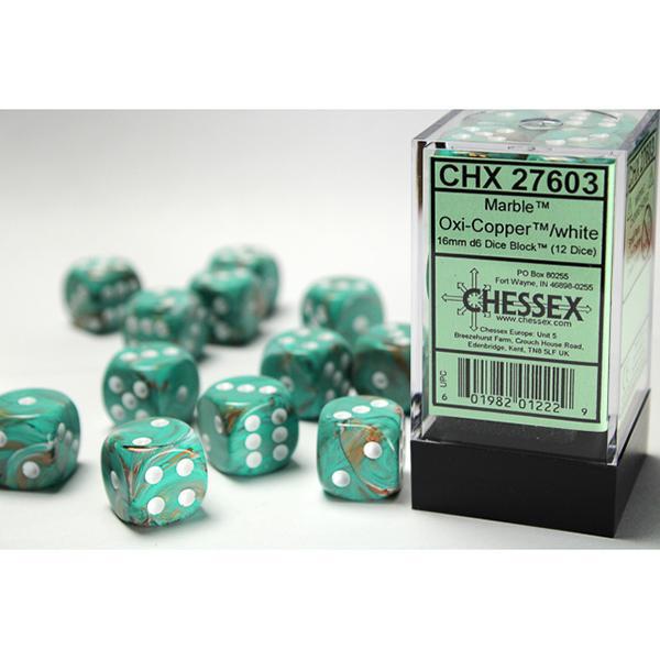 CHX27603 - Marble: Oxi-Copper/White 16mm