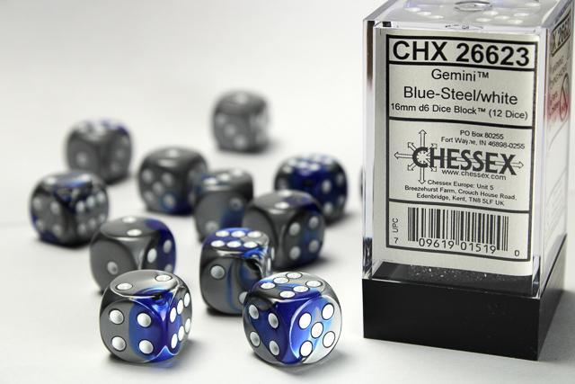 CHX26623 - Gemini Blue-Steel/white 16mm