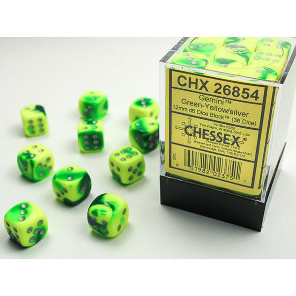 CHX26854 - Gemini: Green-Yellow/Silver 12mm