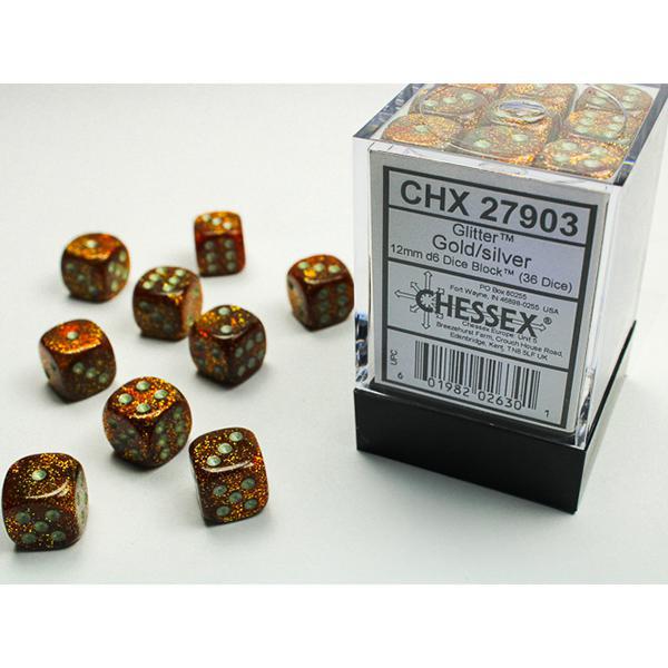 CHX27903 - Glitter: Gold/Silver 12mm