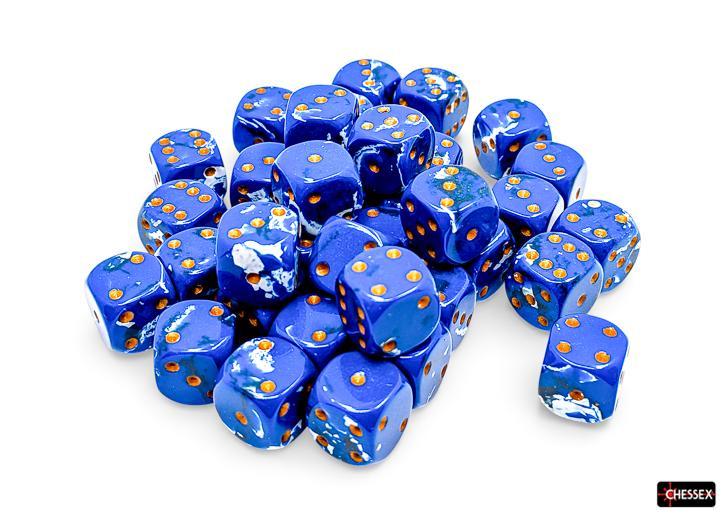 CHX24806 - Brush Wavebreak/gold 12mm d6 Dice Block