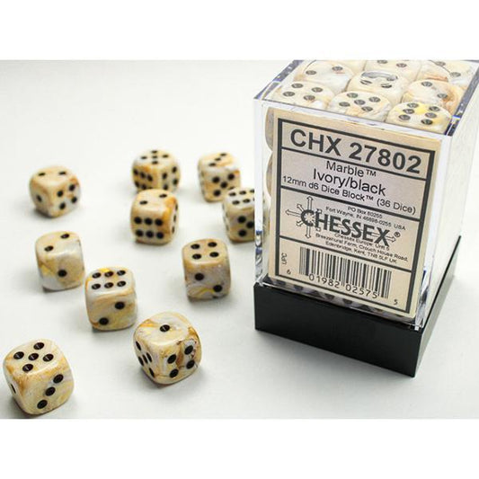CHX27802 - Marble: Ivory/Black 12mm