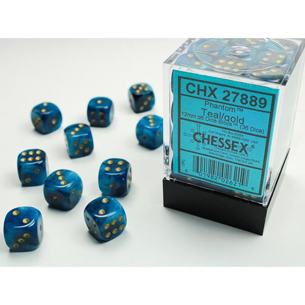 CHX27889 - Phantom: Teal/Gold 12mm