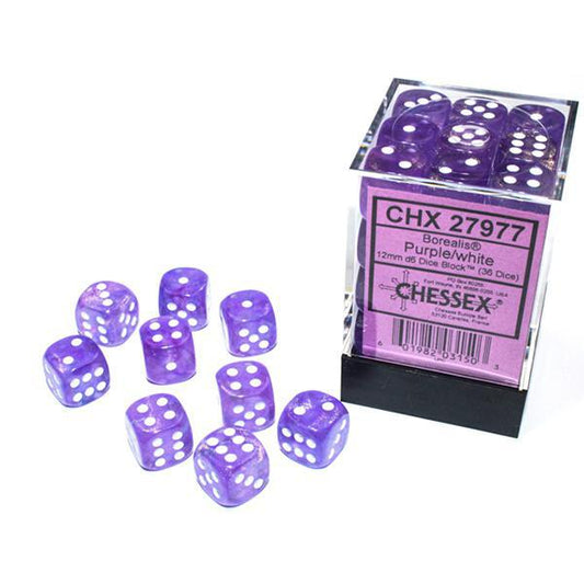 CHX27977 - Borealis Luminary: Purple/White 12mm
