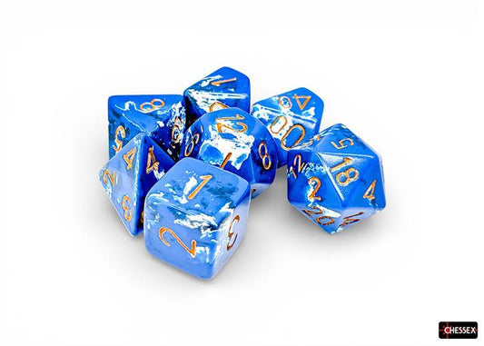 CHX24406 - Brush Polyhedral Wavebreak/gold 7-Die Set