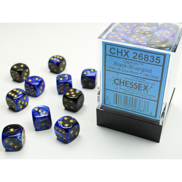 CHX26835 - Gemini: Black-Blue/Gold 12mm
