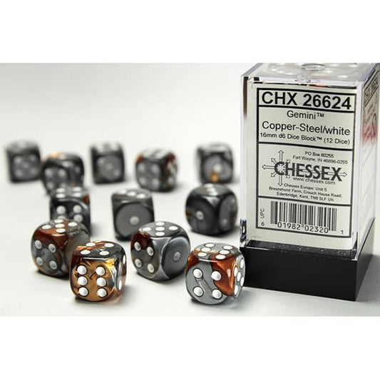CHX26624 - Gemini: Copper-Steel/White 16mm