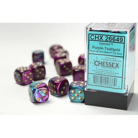 CHX26649 - Gemini: Purple-Teal/Gold 16mm