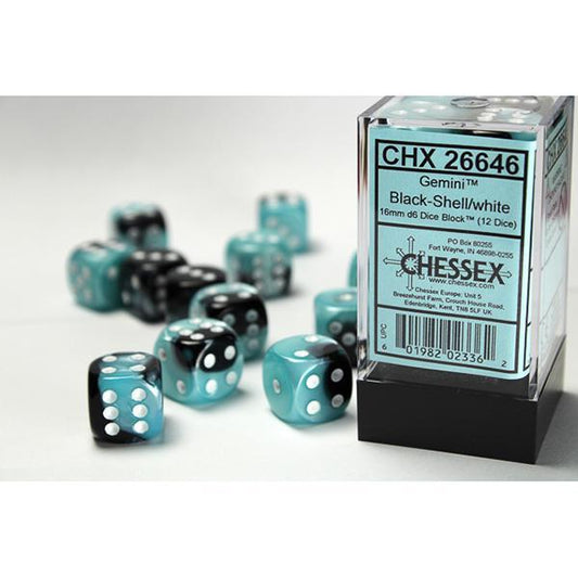 CHX26646 - Gemini: Black-Shell/White 16mm