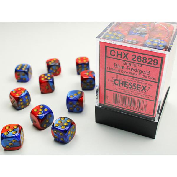 CHX26829 - Gemini: Blue-Red/Gold 12mm