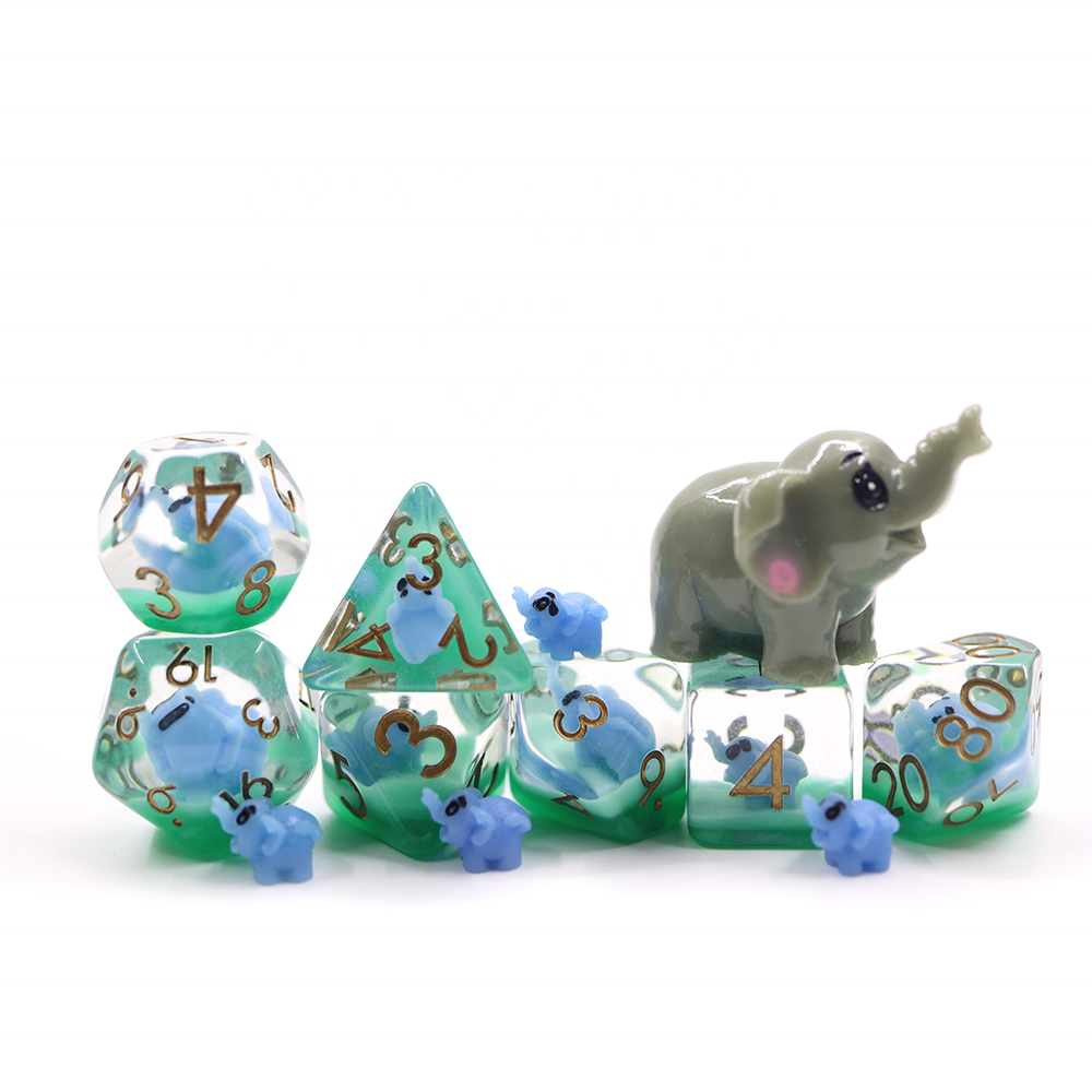 Resin Fill Polyhedral Dice Set -