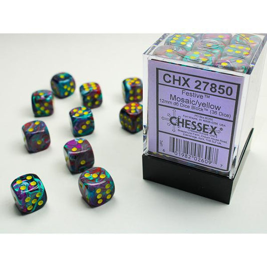 CHX27850 - Festive: Mosaic/Yellow 12mm