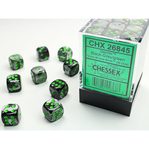 CHX26845 - Gemini: Black-Grey/Green 12mm