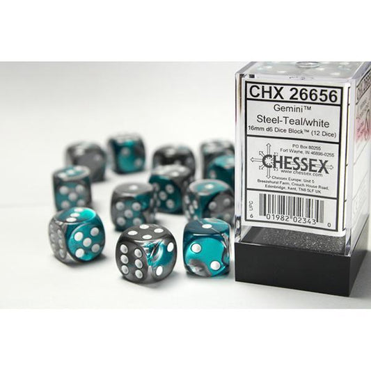 CHX26656 - Gemini: Steel-Teal/White 16mm