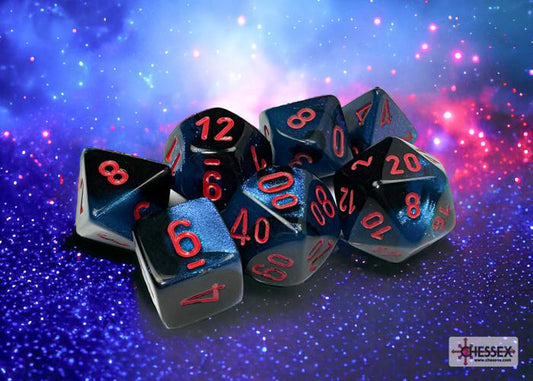 CHX26458 - Gemini Black-Starlight/red Polyhedral 7-Dice Set