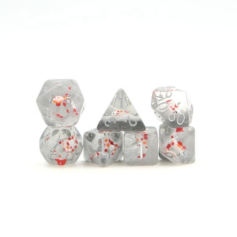 Resin Fill Polyhedral Dice Set -