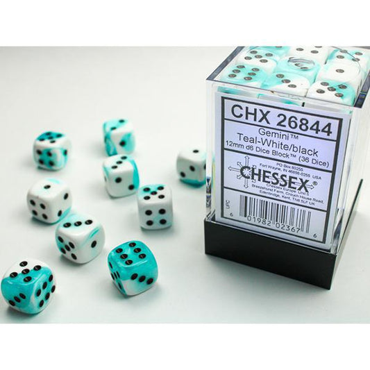 CHX26844 - Gemini: Teal-White/Black 12mm