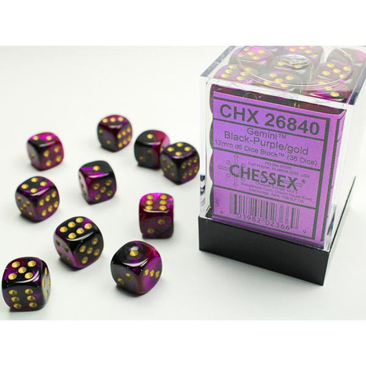 CHX26840 - Gemini: Black-Purple/Gold 12mm