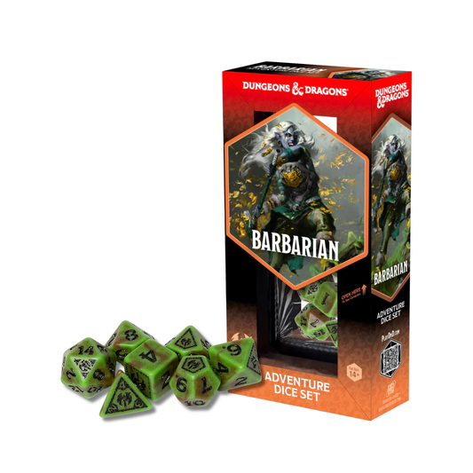 Sirius Adventure Dice Set - Barbarian, Green Brown
