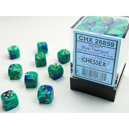 CHX26859 - Gemini: Blue-Teal/Gold 12mm