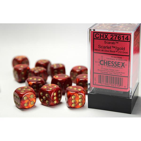 CHX27614 - Scarab: Scarlet/Gold 16mm