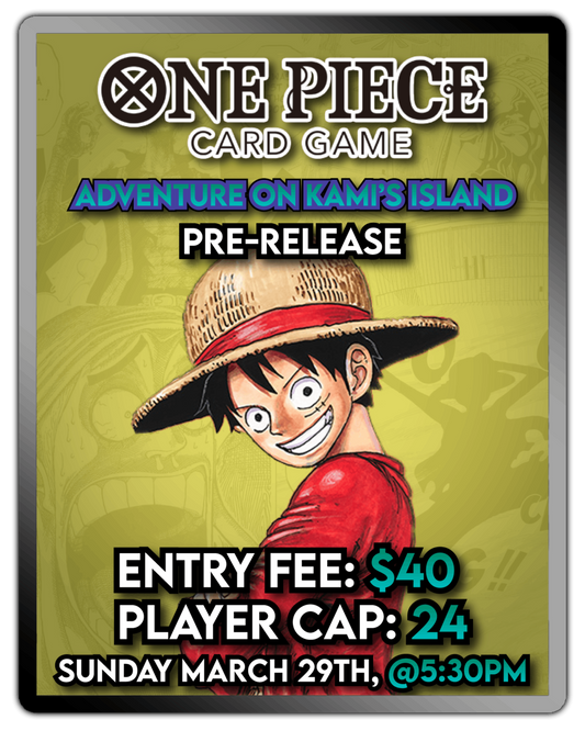 Adventure on Kami's Island (OP15) Pre-Release 3/29