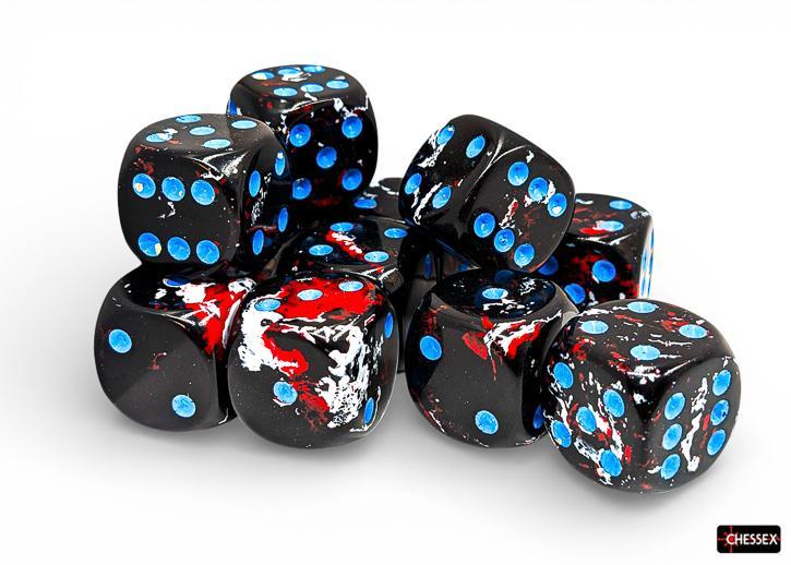 CHX24608 - Brush Dark Side/blue 16mm d6 Dice Block