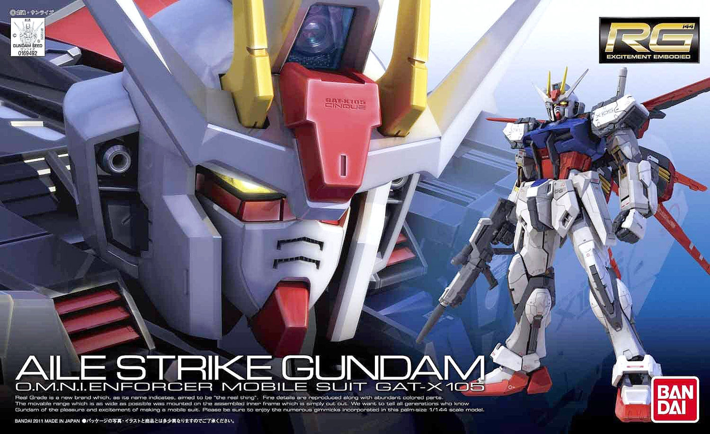 RG 03 Aile Strike Gundam O.M.N.I. Enforcer Mobile Suit GAT-X105