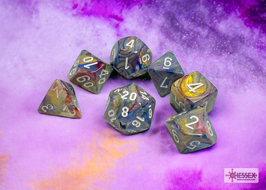 CHX27440 - Festive Carousel/white Polyhedral 7-Dice Set
