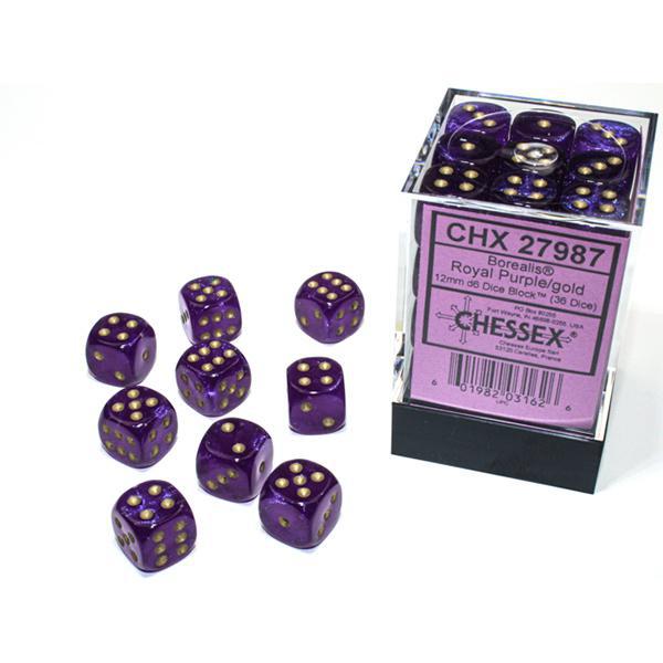 CHX27987 - Borealis Luminary: Royal Purple/Gold 12mm