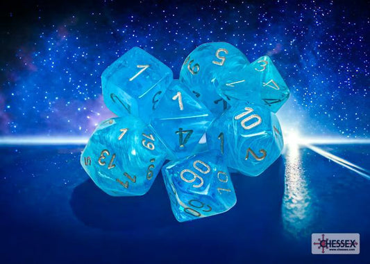 CHX27566 - Luminary Sky/silver Polyhedral 7-Dice Set