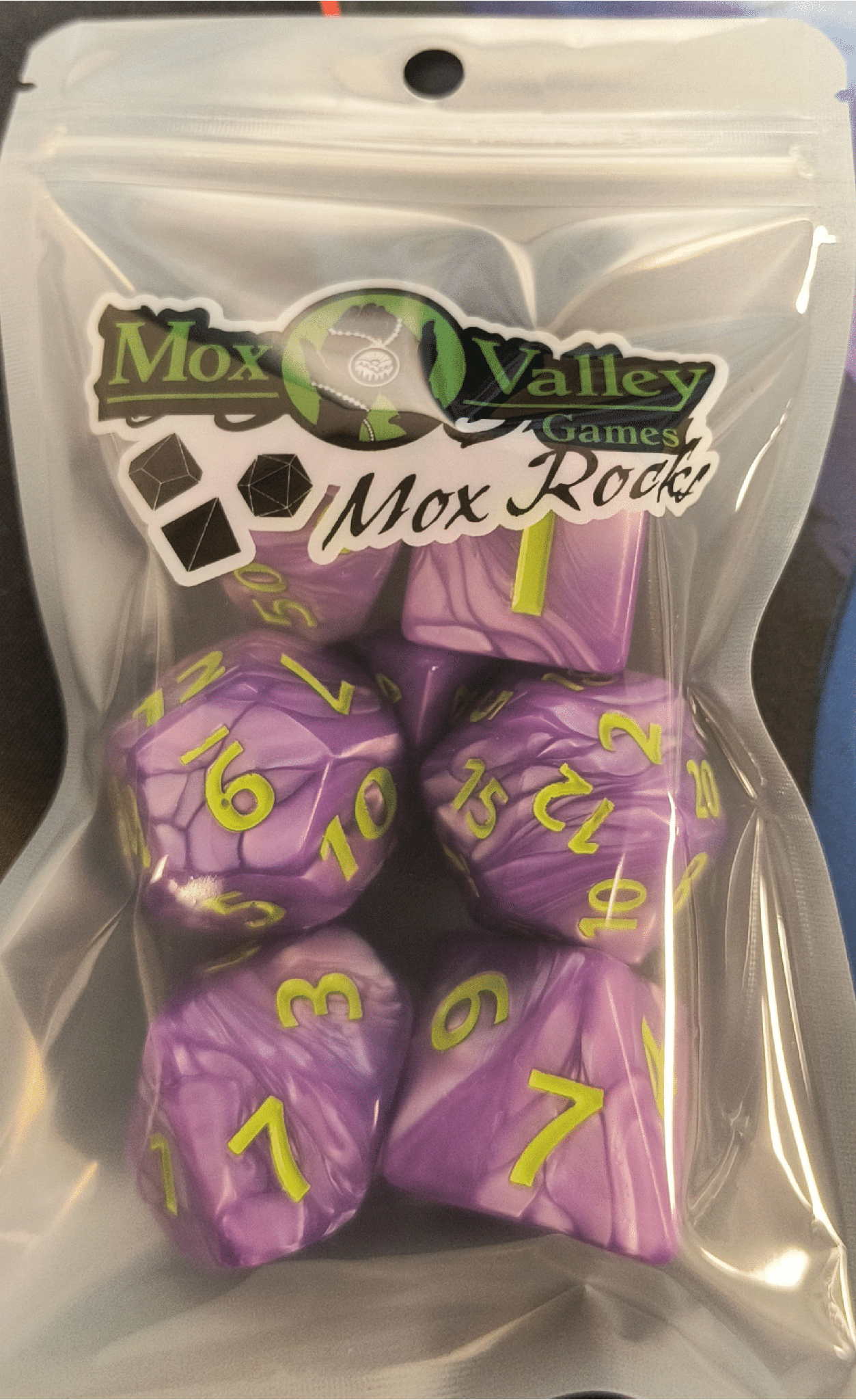 Purple Large 7-Set Dice