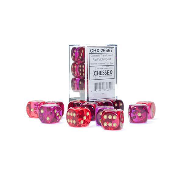 CHX26667 - Gemini Translucent: Translucent Red-Violet/Gold 16mm