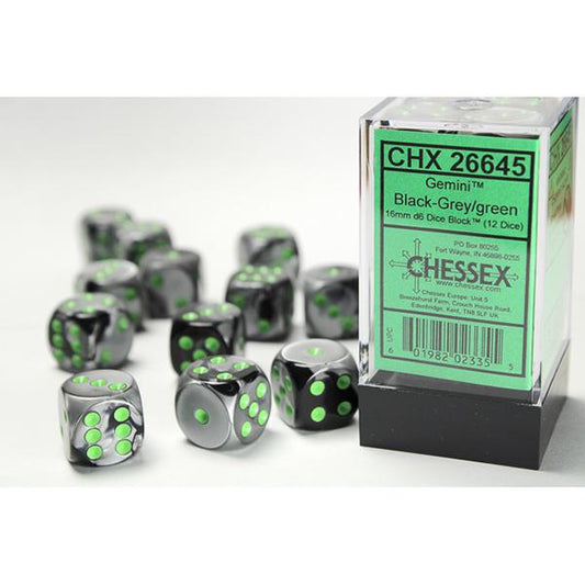 CHX26645 -Gemini: Black-Grey/Green 16mm