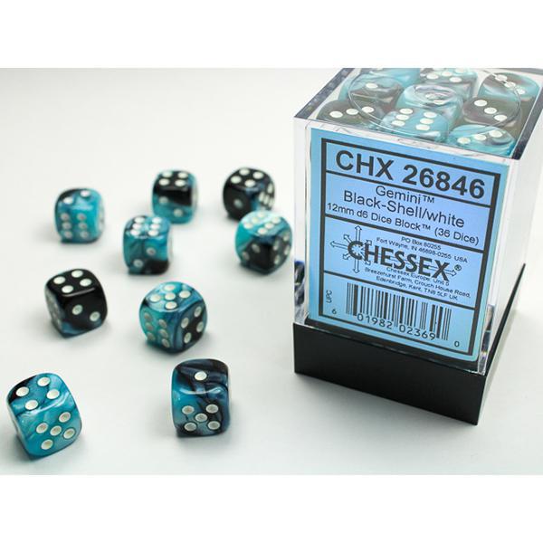 CHX26846 - Gemini: Black-Shell/White 12mm