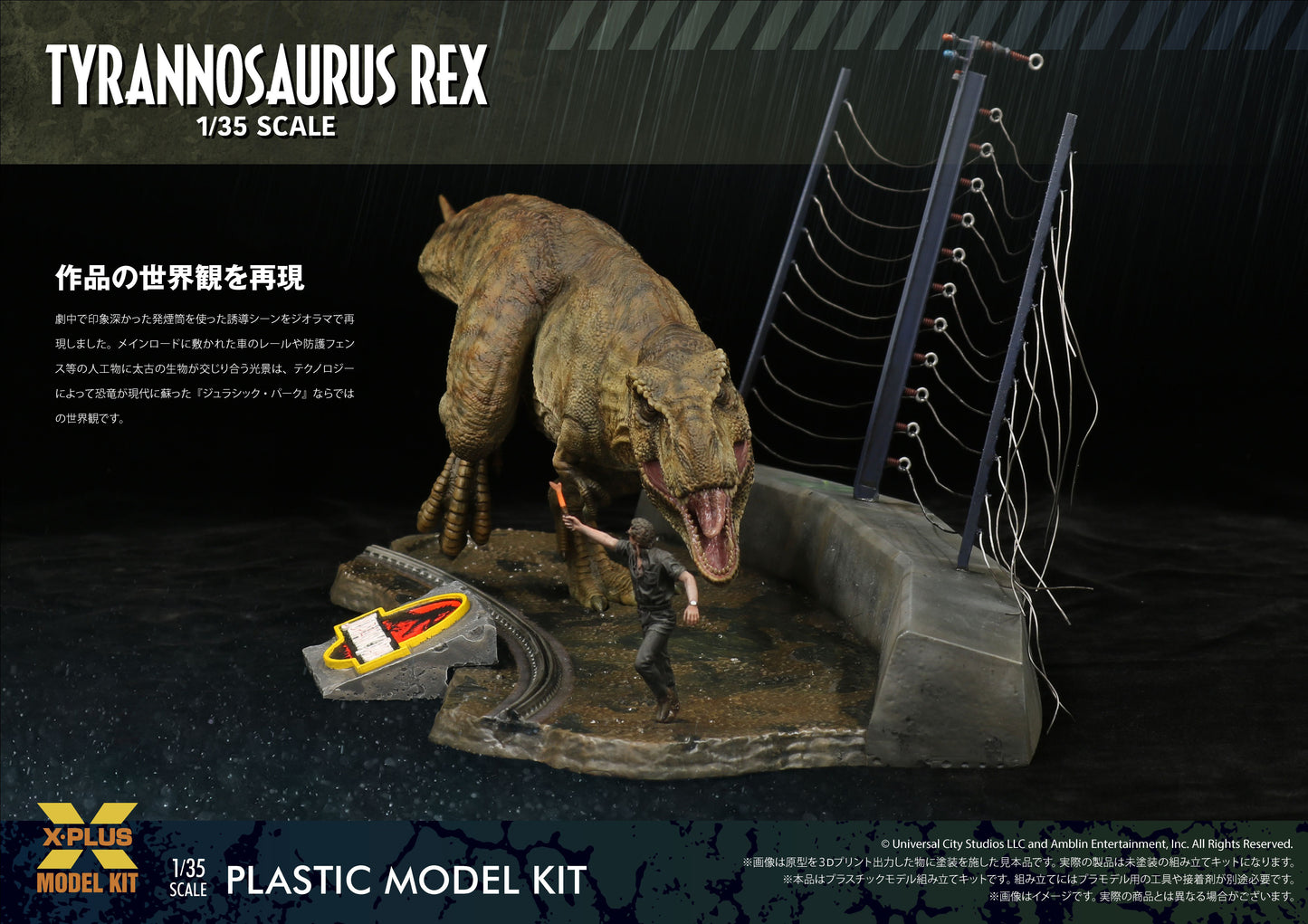 Jurassic Park Tyrannosaurus Rex Plastic Model Kit